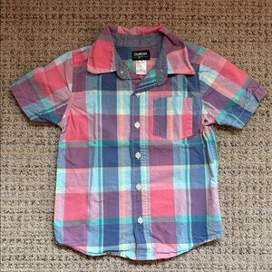 OshKosh B'gosh Colorful Plaid Button Down Shirt